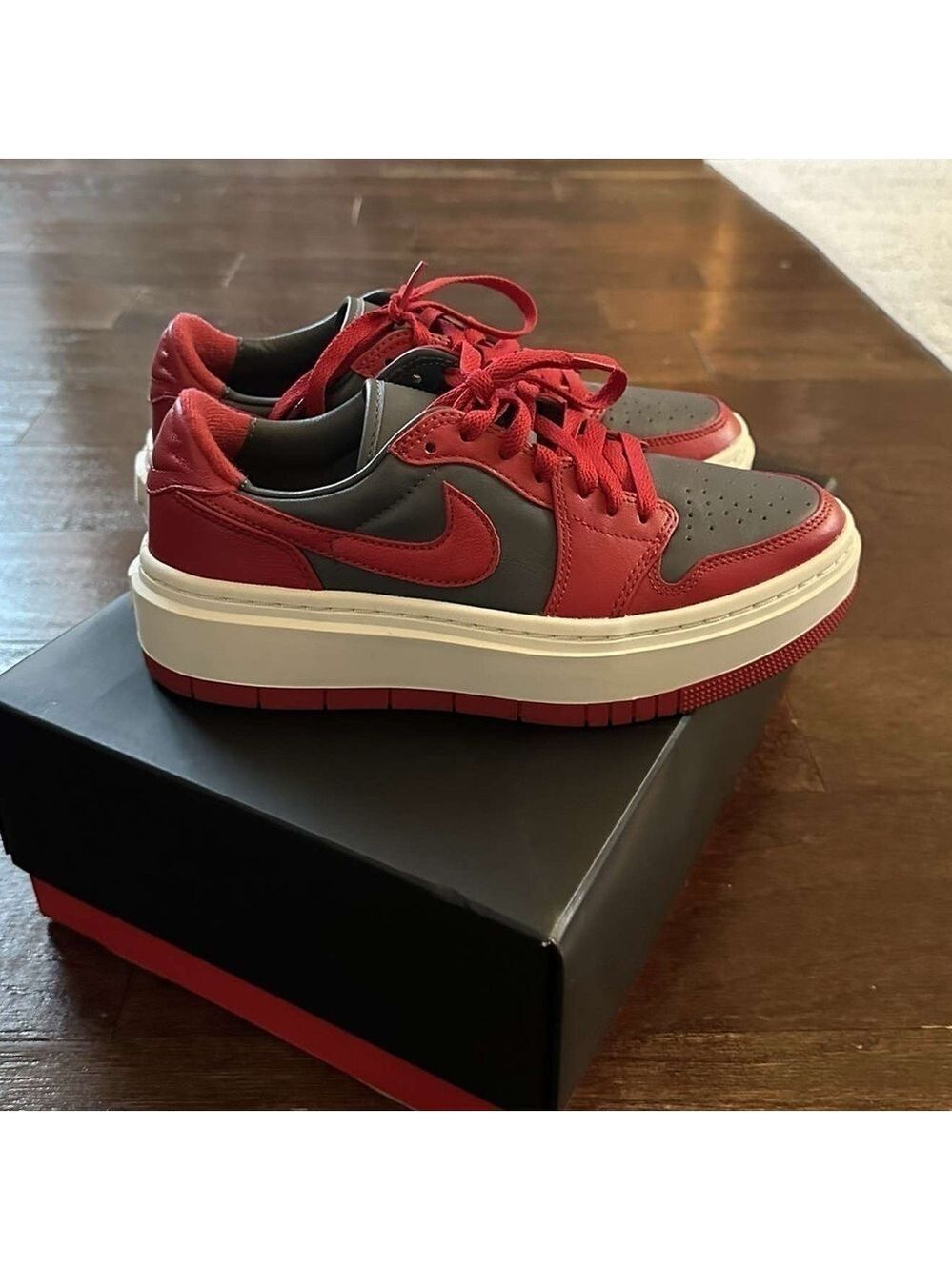 Nike Air Jordan 1 Elevate Low W7.5 Red Gray LN - Picture 7 of 13